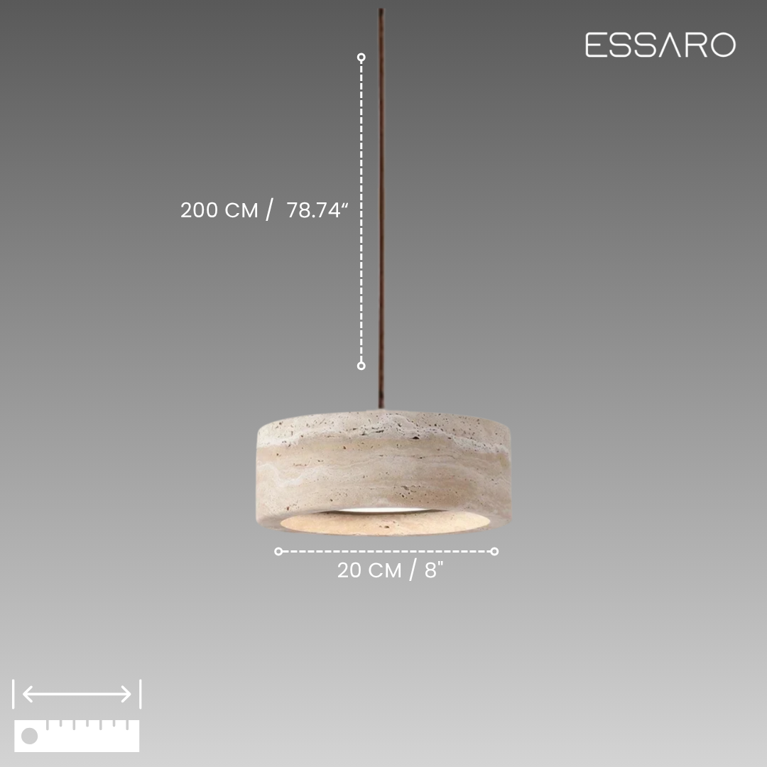 Feldor | Travertine Pendant Light