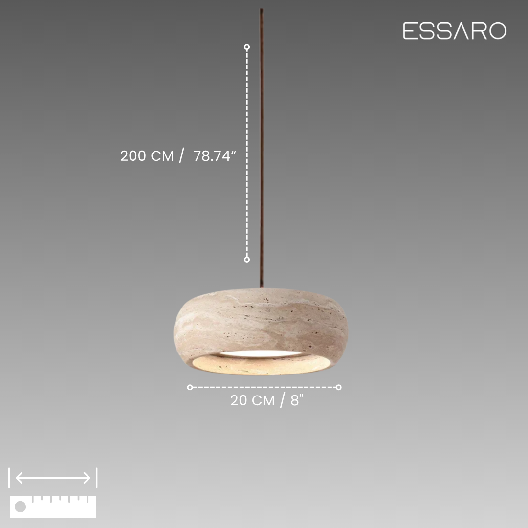 Feldor | Travertine Pendant Light