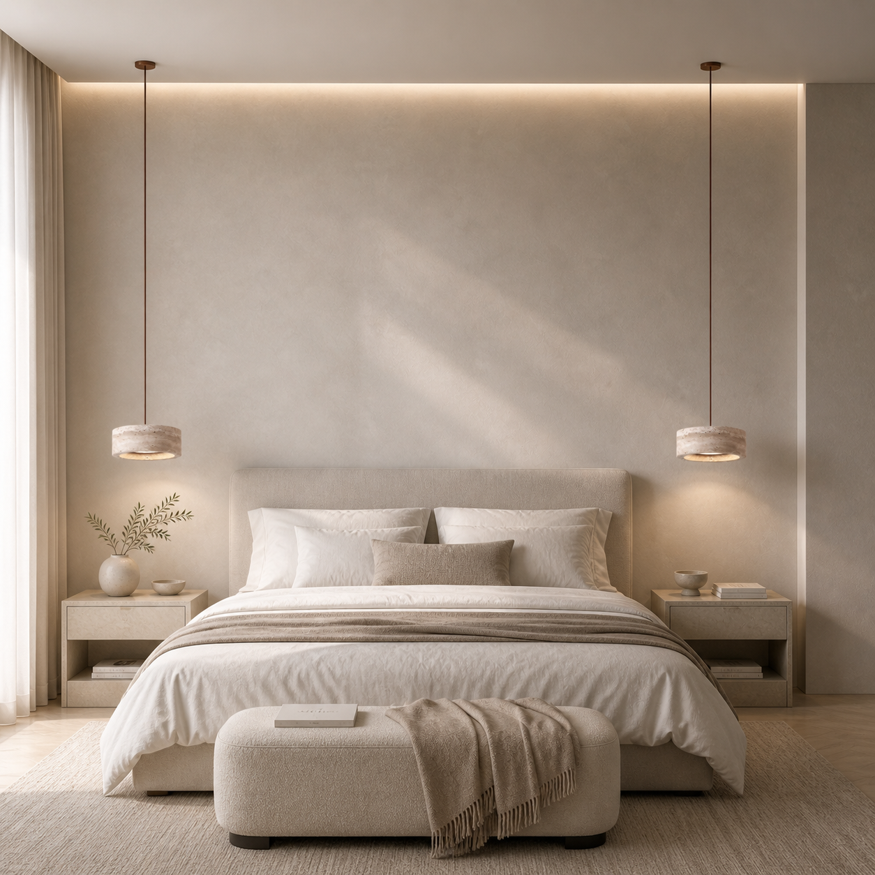 Feldor | Travertine Pendant Light