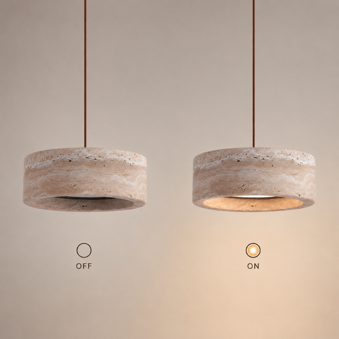 Feldor | Travertine Pendant Light